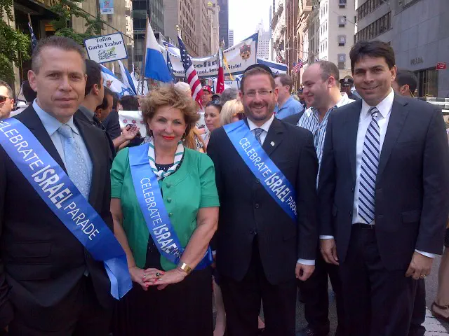 L to R: Minister Gilad Erdan, Minister Sofa Landver, MK Dov Lipman, Deputy Minister Danny Danon