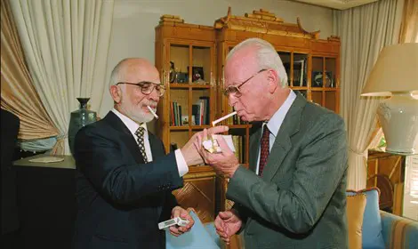 Image result for king hussein yitzhak rabin