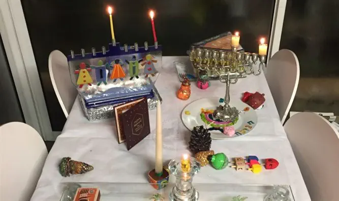The Cohen family's Hanukkah menorahs in France