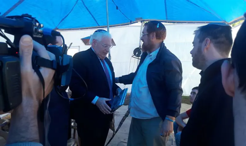 US Ambassador David Friedman visits MK Yehuda Glick during week of mourning