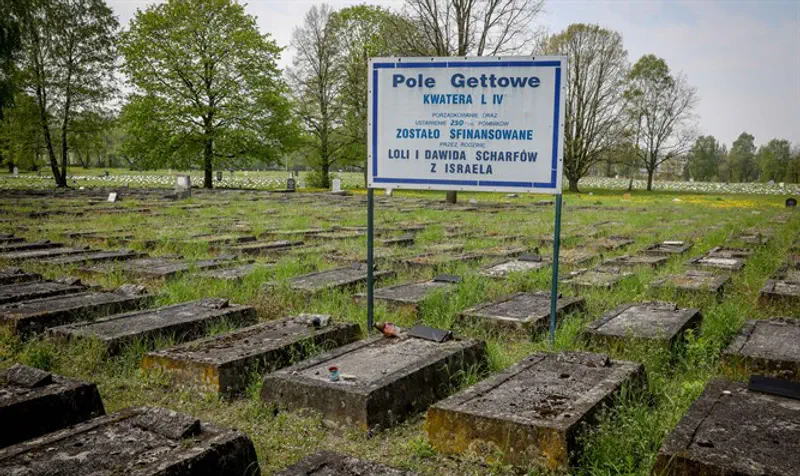 Jewish cemetery in Lodz, Poland