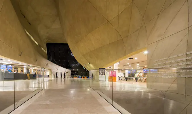 Interior of Museum of the History of Polish Jews in Warsaw, Poland