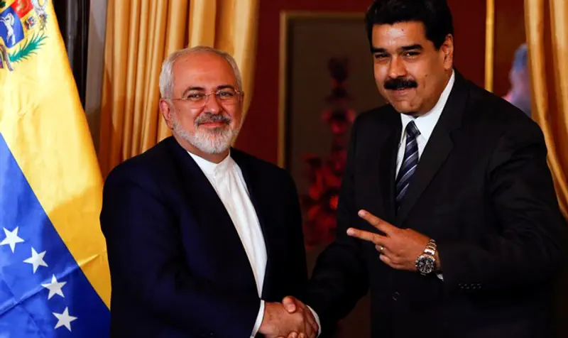 Venezuela President Nicolas Maduro and Iranian Foreign Minister Javad Zarif