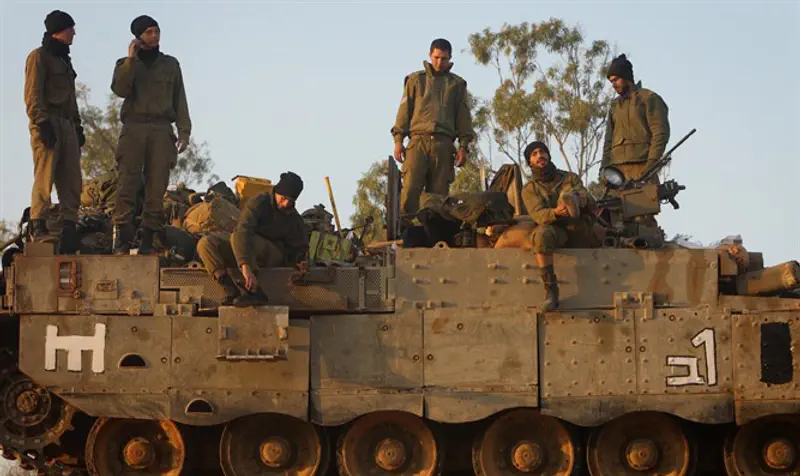 Armor operating near Gaza