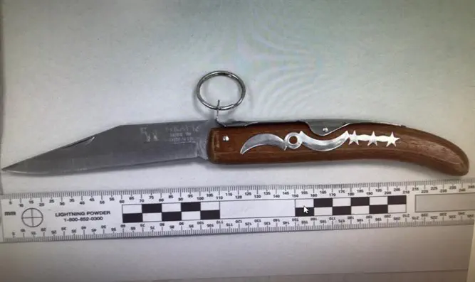 הסכין של המחבל שנתפס