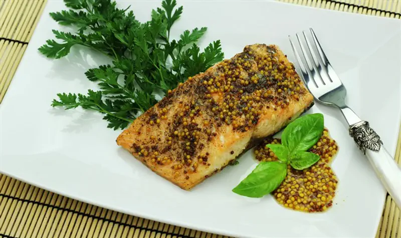Salmon with mustard