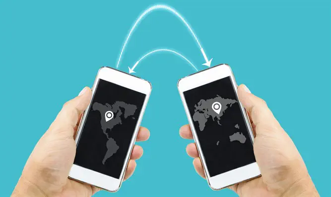 Transferring data with mobile phone