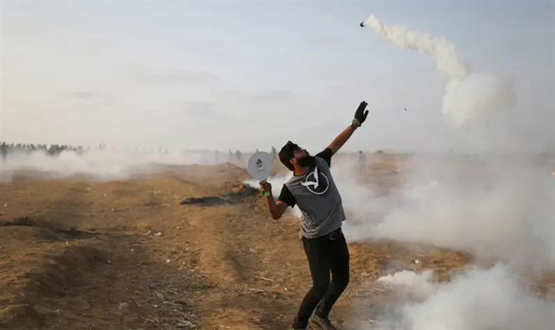 Arab demonstrator in Gaza