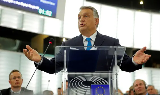 Orban addresses MEPs during debate on Hungary situation