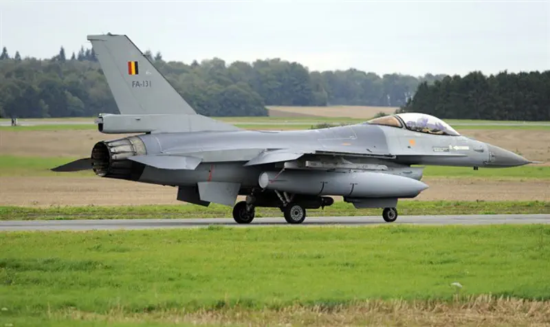 Belgian F-16 fighter jet