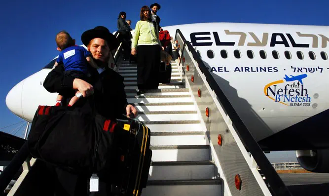 Aliyah to Israel on Nefesh B'Nefesh flight