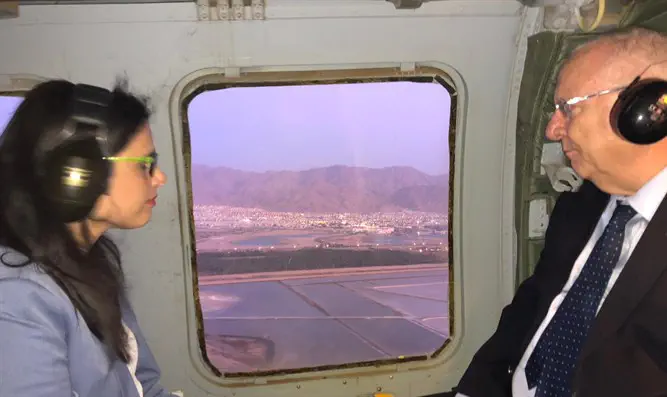 השרה שקד עם הנשיא ריבלין במסוק בדרכה לישיבת הקבינט