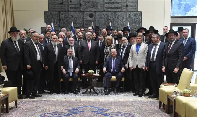 ראשי ועידת רבני אירופה בבית הנשיא