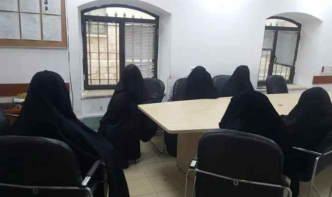 The bride and several wedding guests