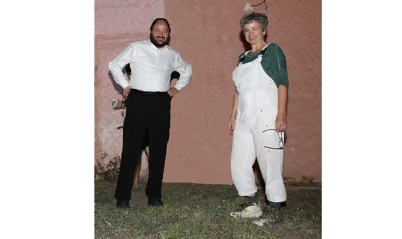 Rabbi Horowitz with Judy Kopelman
