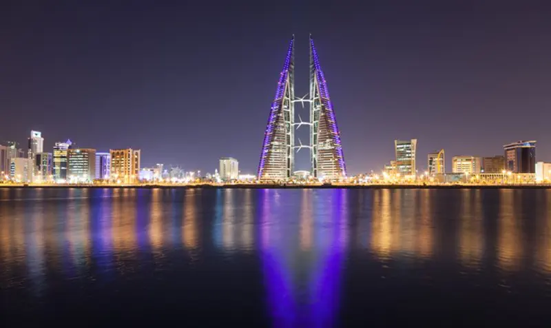 Manama at night, Bahrain