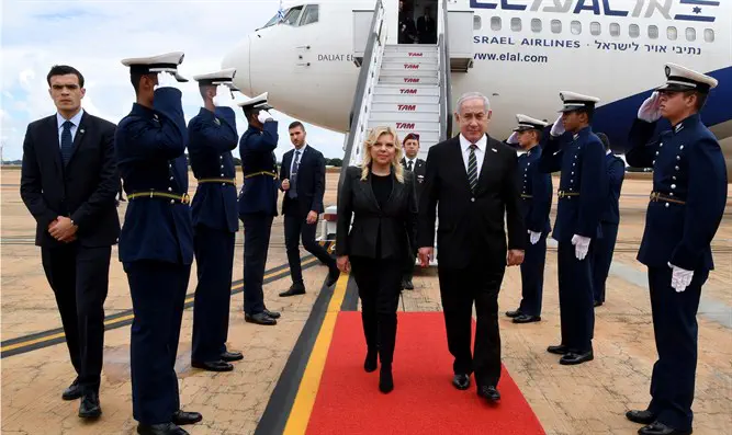 Netanyahus arrive in Brasilia