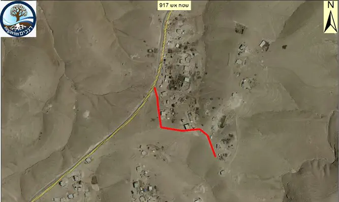 Site of illegal UK-EU roadworks in IDF training ground
