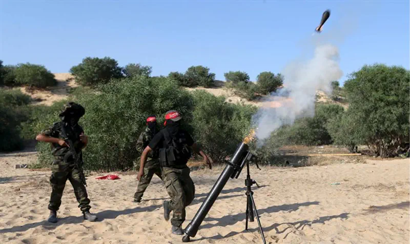 Mortar fire from Gaza