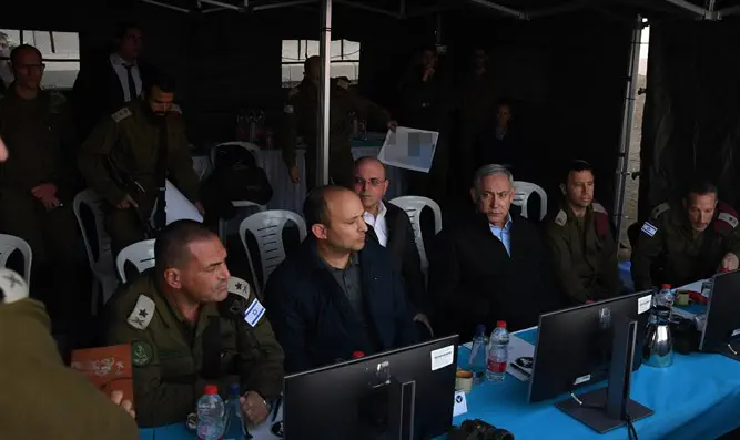 נתניהו ובנט בגבול הצפון