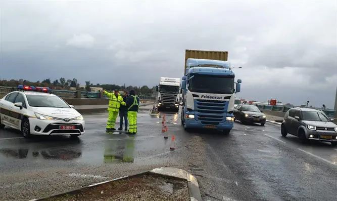 כבישים חסומים בצפון