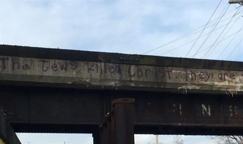 Graffiti on bridge in Cincinnati