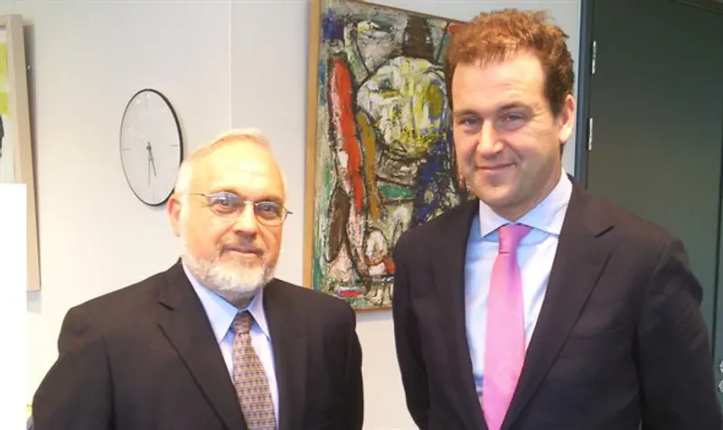 Rabbi Abraham Cooper and the Netherlands' Deputy Prime Minister Ascher
