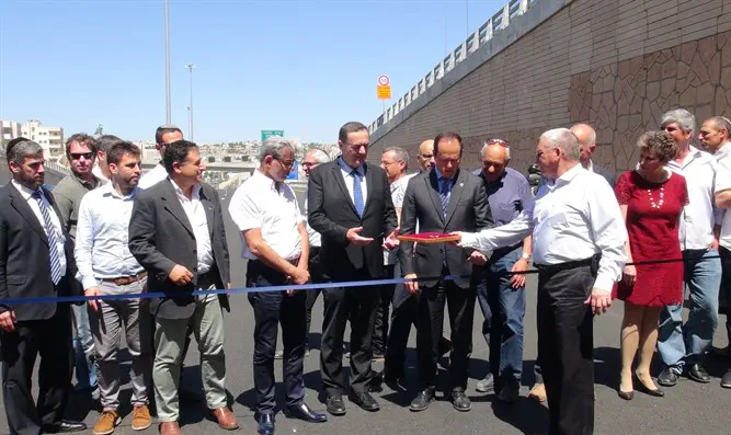 טקס פתיחת קטע הכביש החדש