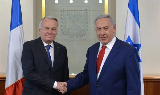 נתניהו ושר החוץ הצרפתי