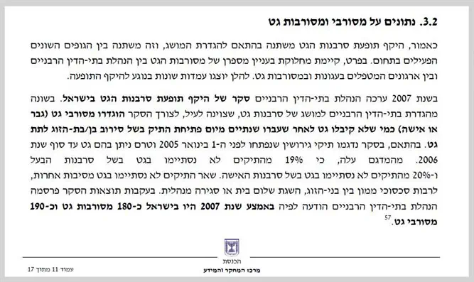מתוך דו"ח מחלקת המידע והמחקר של הכנסת, 2011