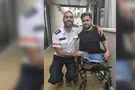 Paramedic meets the wounded soldier he saved