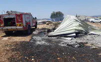 Arabs set fire to Samaria farm