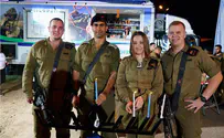 Soldiers in Golan Heights celebrate Hanukkah with volunteers