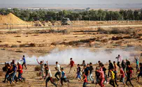 Gaza rioters set fire to IDF post