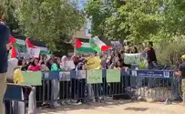 Protesters at Hebrew University shout: No Zionists!
