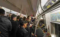 Masked anti-Israel activists take over NY subway car