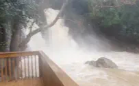 Шторм “Барбара” достиг водопада Баниас. Видео 