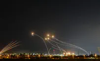 Rocket strikes highway in central Israel during rocket barrage