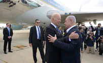 Upon arrival in Israel, Biden embraces Israeli PM