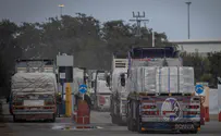 129 משאיות נכנסו לעזה דרך מעבר 'כרם שלום'