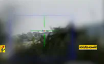Antitank missile hits Merkava tank