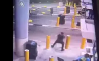 Footage of terrorist who attempted to stab security guards