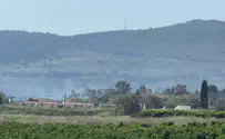 Direct hit in Ramot Naftali, sparking fire