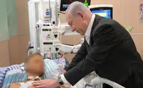 PM visits wounded soldiers at Sheba Hospital
