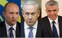 Netanyahu, Lapid & Bennett in Nighttime Meeting