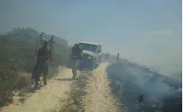 Photos: Arabs Set Large Fire Near Yitzhar