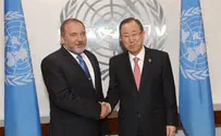 Liberman Meets Ban at UN Headquarters