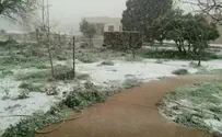 צפו: שלג בצפון רמת הגולן