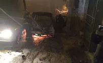 Arabs Burn Border Police Vehicle