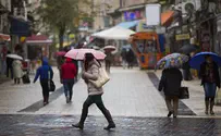 Rare cold front moving into Israel